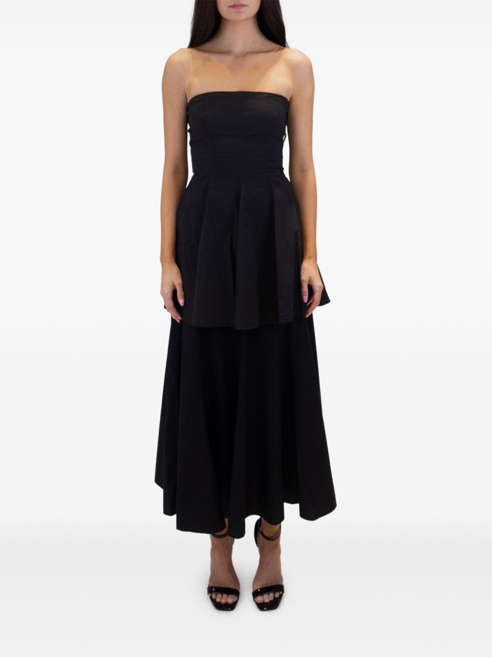 AZEEZA Soren midi skirt - Zwart