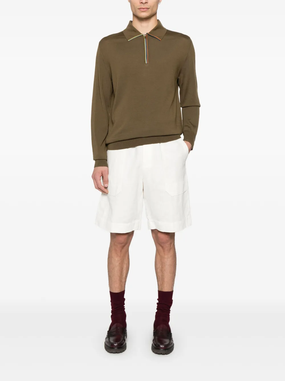 paulsmith Paul Smith Poloshirt met Artist streep - Bruin