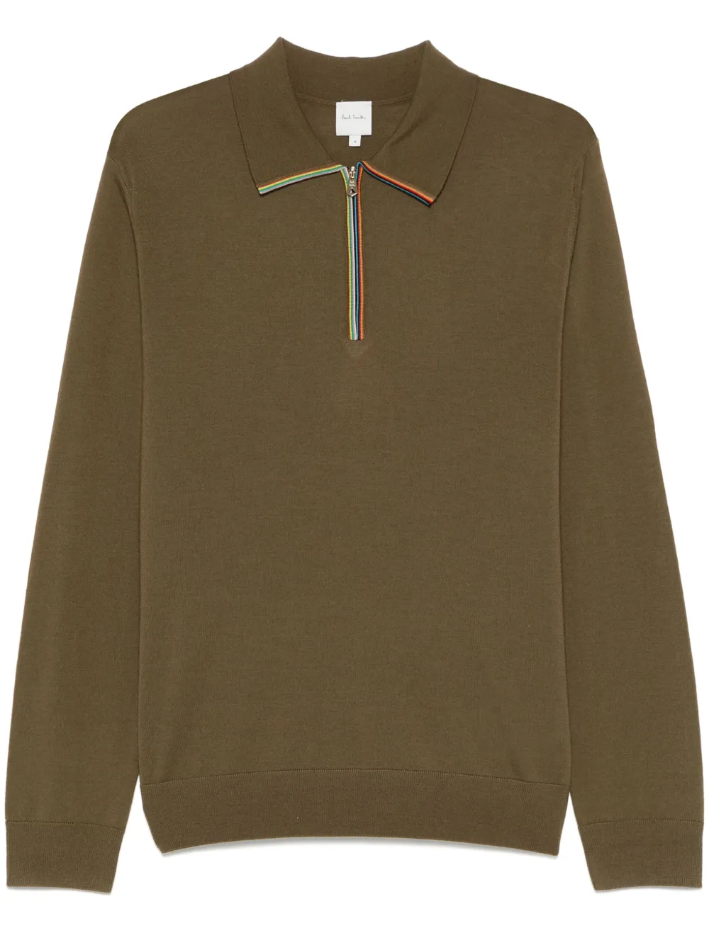 Paul Smith Artist-stripe detailed polo shirt | Brown | Image 1