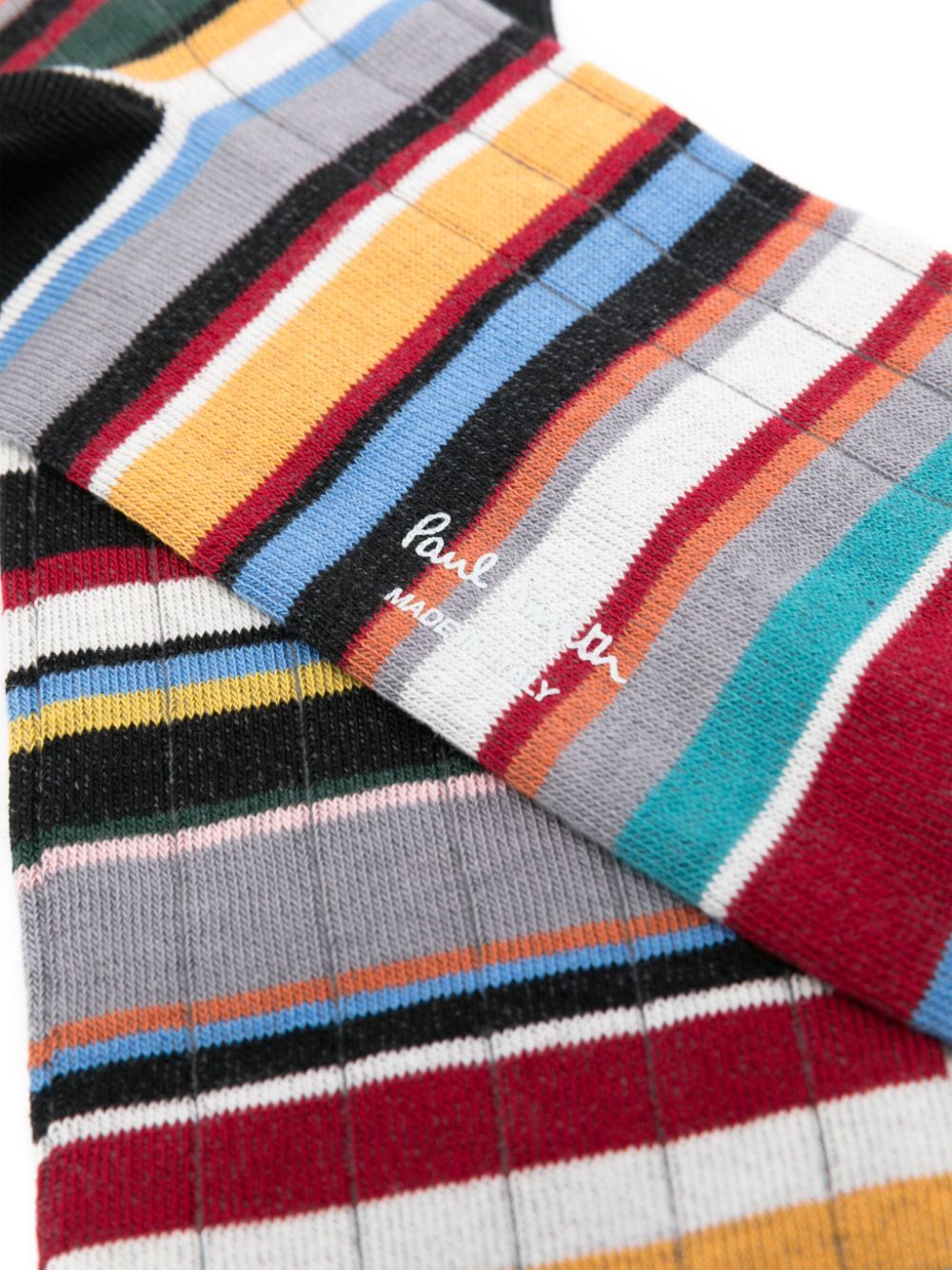 Paul Smith Signature Stripe ribbed socks - Zwart