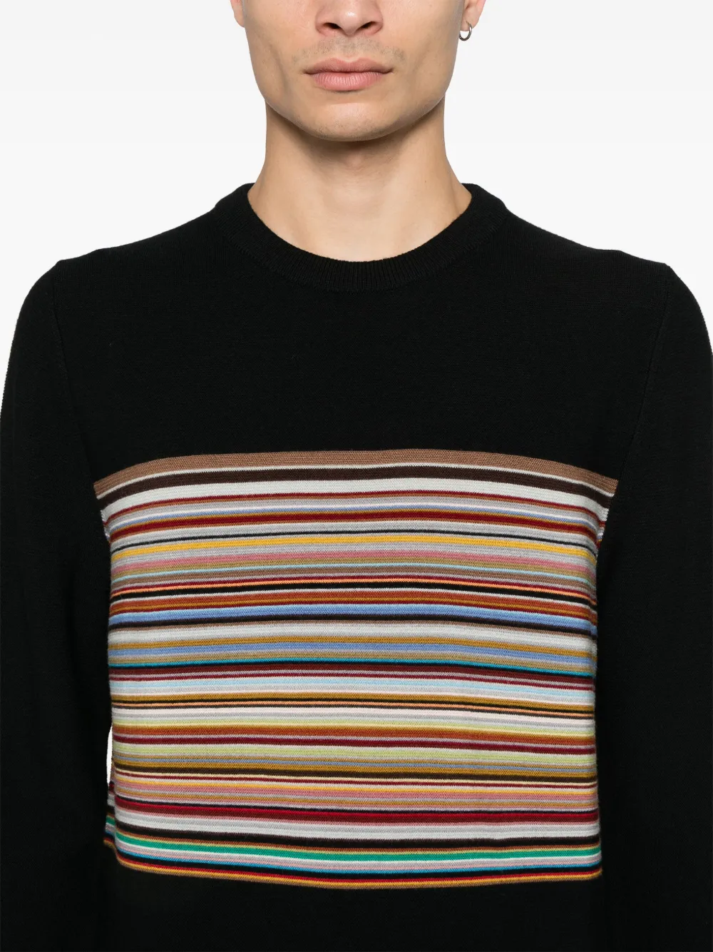 Shop Paul Smith Artist-stripe Sweater In Black