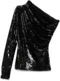 Alchemy x Lia Aram sequinned top - Black