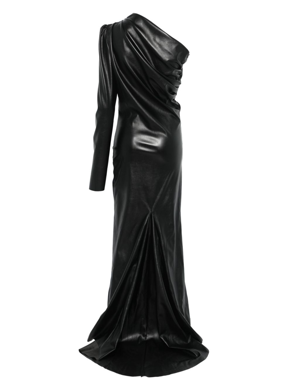 Alchemy x Lia Aram asymmetreic maxi dress - Zwart