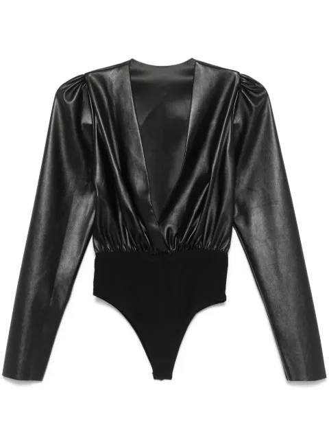 Alchemy x Lia Aram faux-leather bodysuit