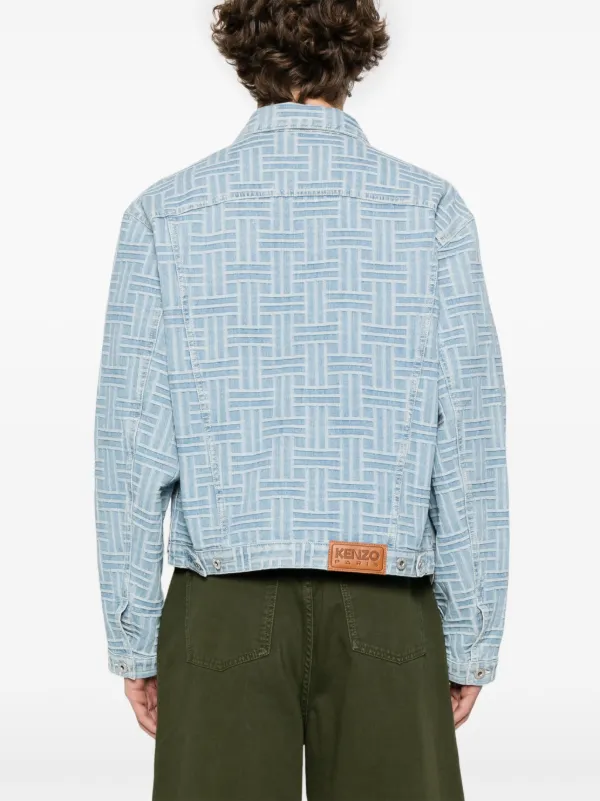 KENZO｜ (FF5 5SW265 4MF 67) Kenzo Weave Jacket | Blue | FARFETCH