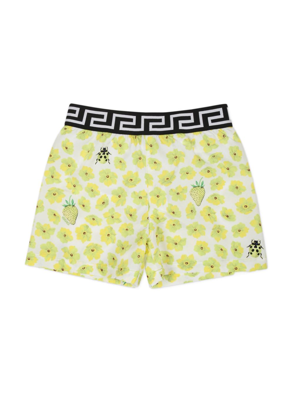 Versace Kids Strawberry Garden swim shorts - Wit