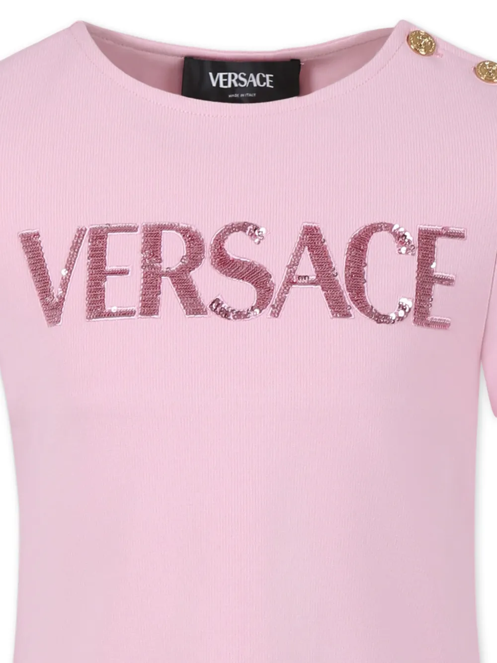 Versace Kids Jurk met pailletten Roze