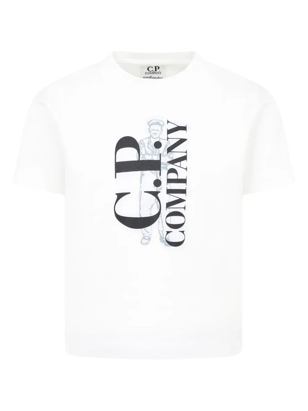 C.P. Company Kids T-shirt met logoprint Wit