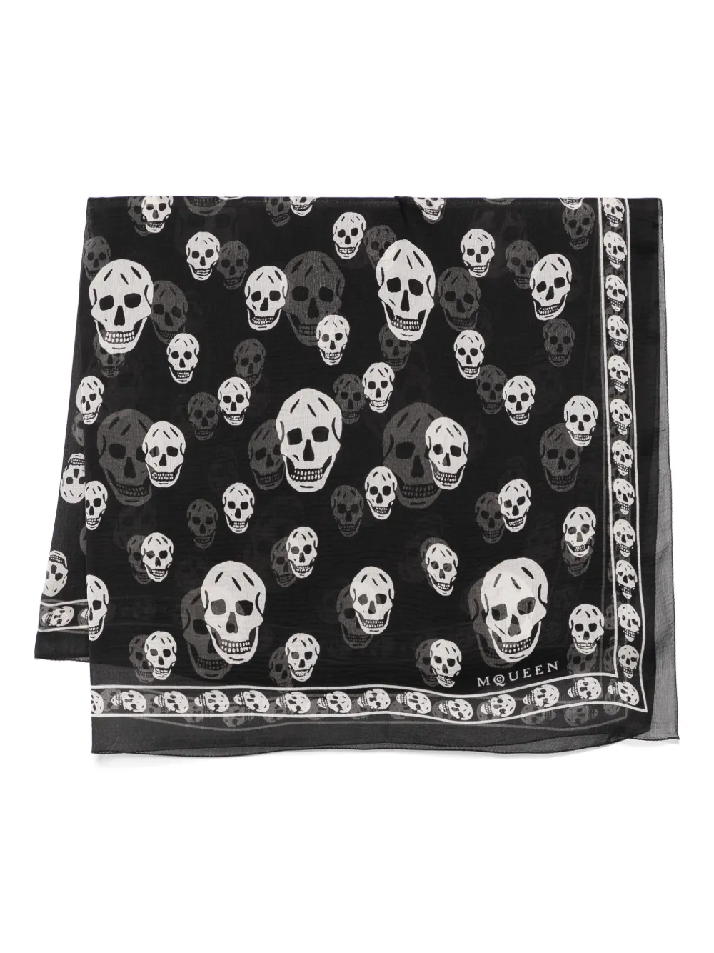 Alexander McQueen mascada con motivo Skull | negro | Image 1