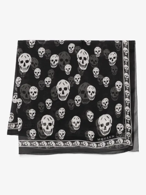 Alexander McQueen Schal mit Totenkopf-Print