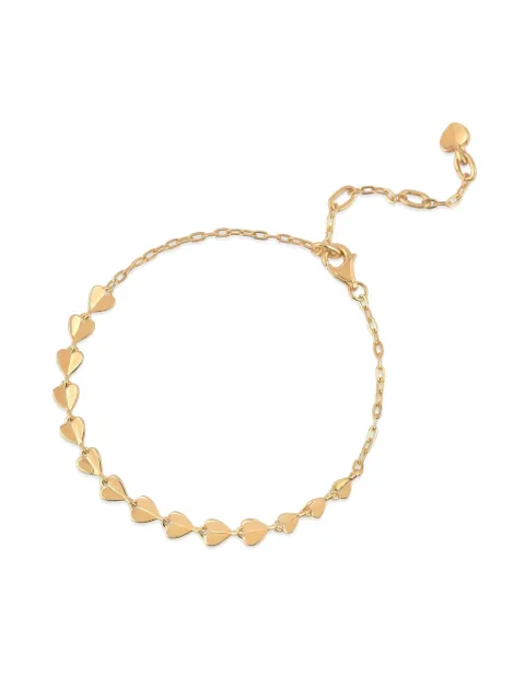 Dinny Hall pulsera Folded Heart en oro amarillo de 9kt con diamantes
