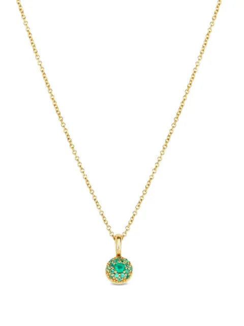 Dinny Hall collar Bon Bon en oro amarillo de 9kt con esmeralda