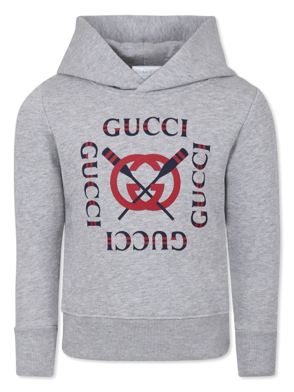 Gucci Kids logo-print hoodie Grijs