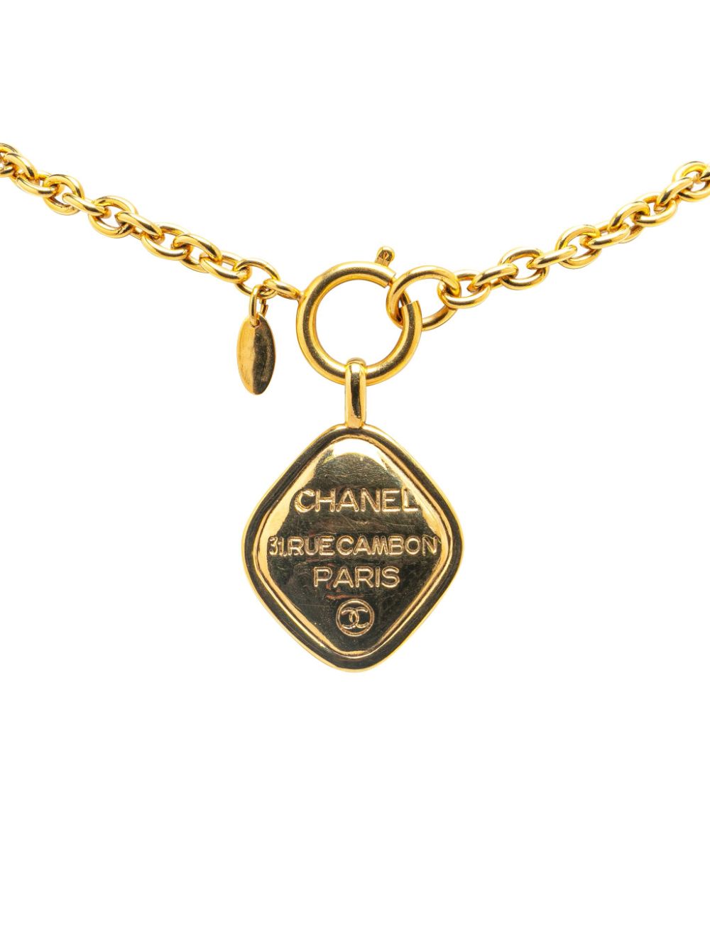 1970-1980 Gold Plated 31 Rue Cambon Pendant costume necklace