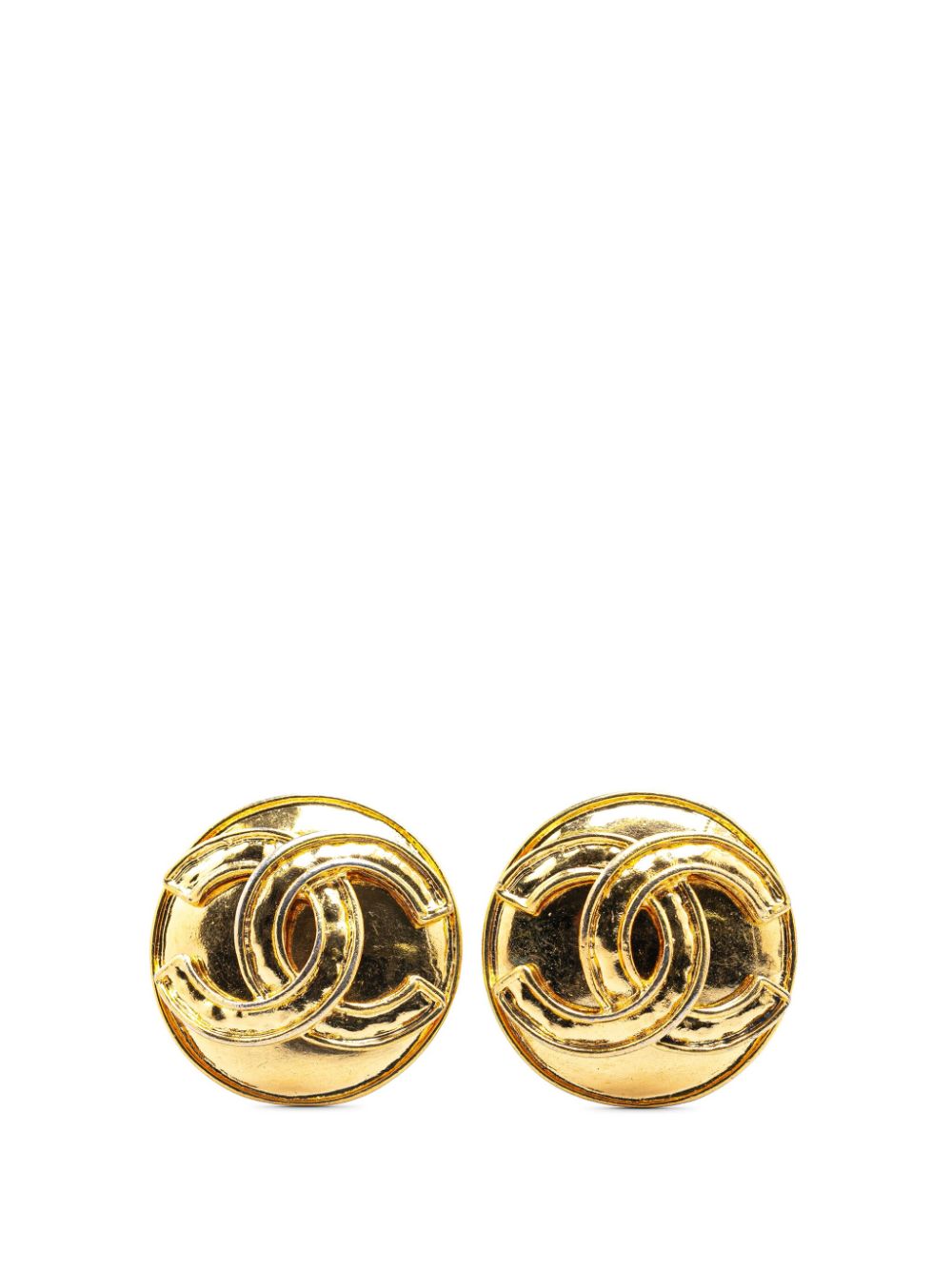 1994 Gold Plated CC Clip On costume earrings