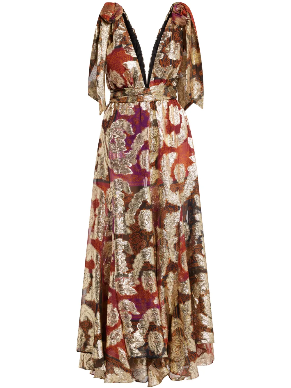 abstract-pattern print maxi dress