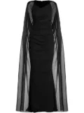Talbot Runhof draped-design maxi dress - Black
