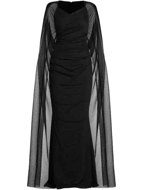 Talbot Runhof draped-design maxi dress