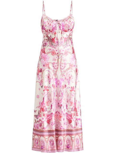 Camilla The Botanical Novella Gathered Bodice Bias dress