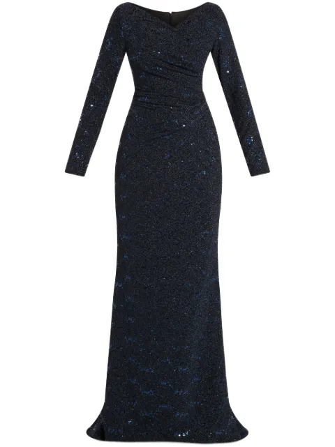 Talbot Runhof sequin-embellished maxi dress