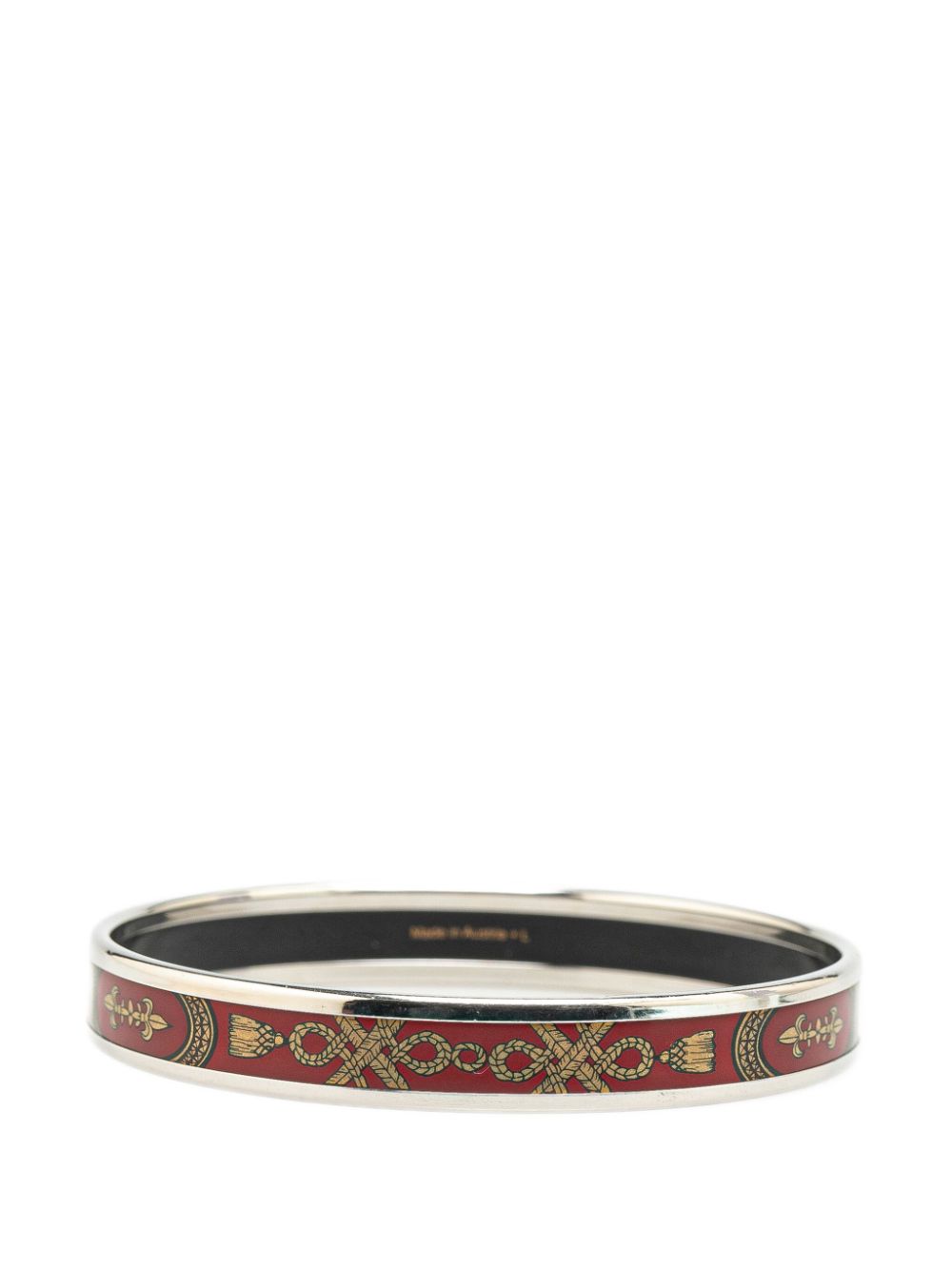 Hermès Pre-Owned 20th Century Narrow Grand Apparat Enamel Bangle 62 costume bracelet - Red