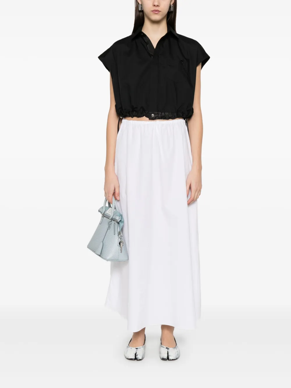  Sacai Logo-embroidered Shirt - Black 