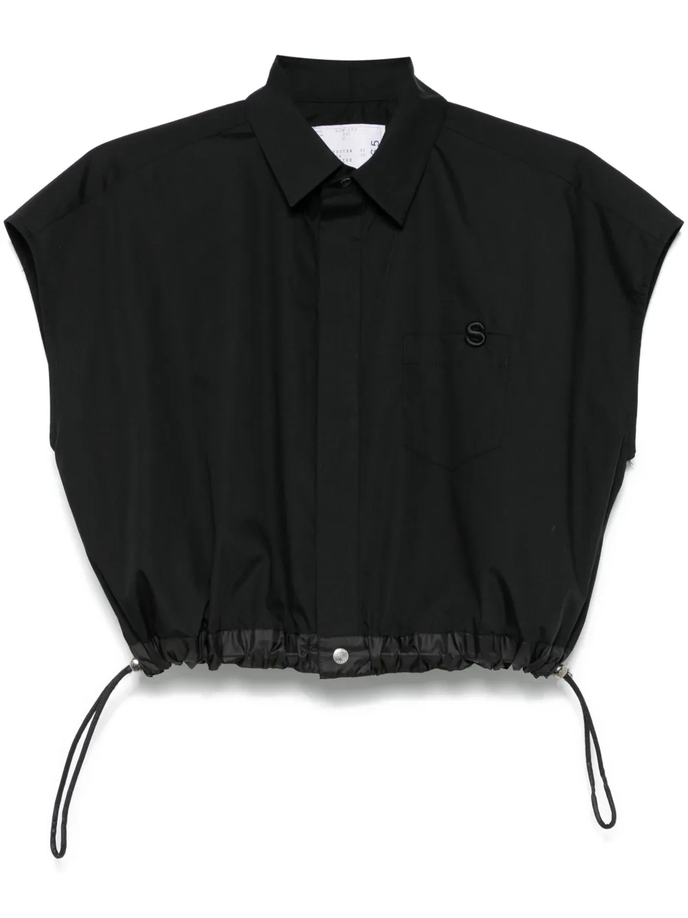 sacai Camicia con ricamo - Nero