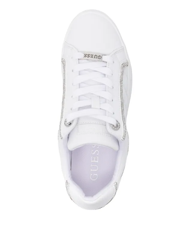GUESS USA rhinestone-embellished Sneakers | White | FARFETCH