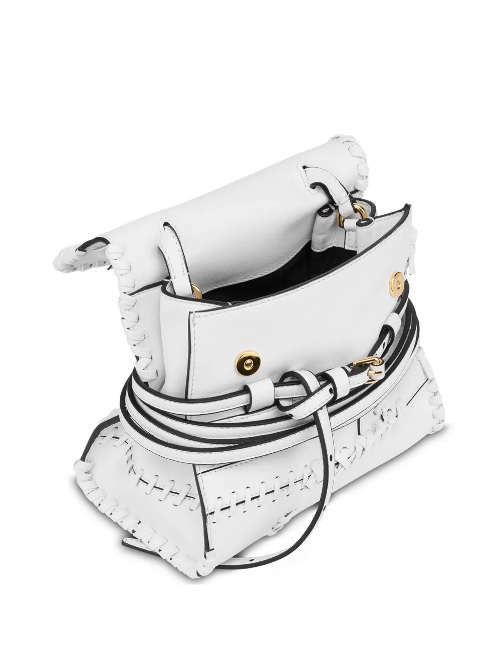 Moschino Shopper met ceintuur Wit