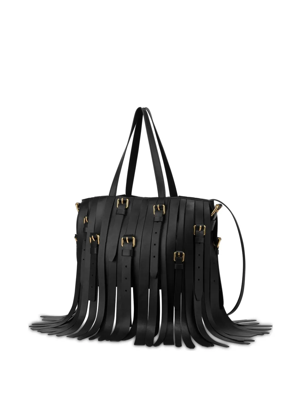 Moschino Shopper met gesp - Zwart