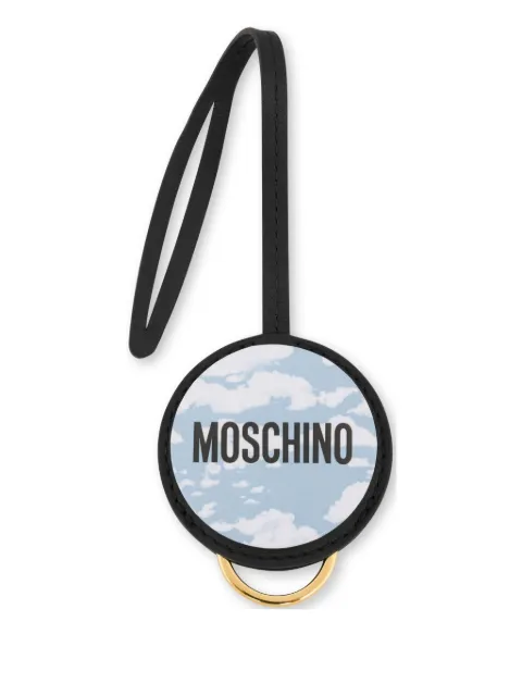 Moschino logo-print keyring
