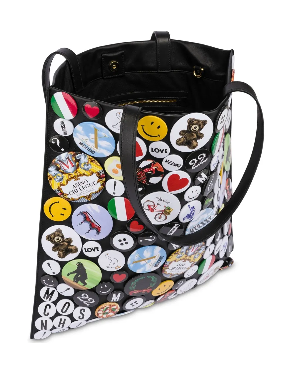 Moschino Shopper met spelddetail Zwart