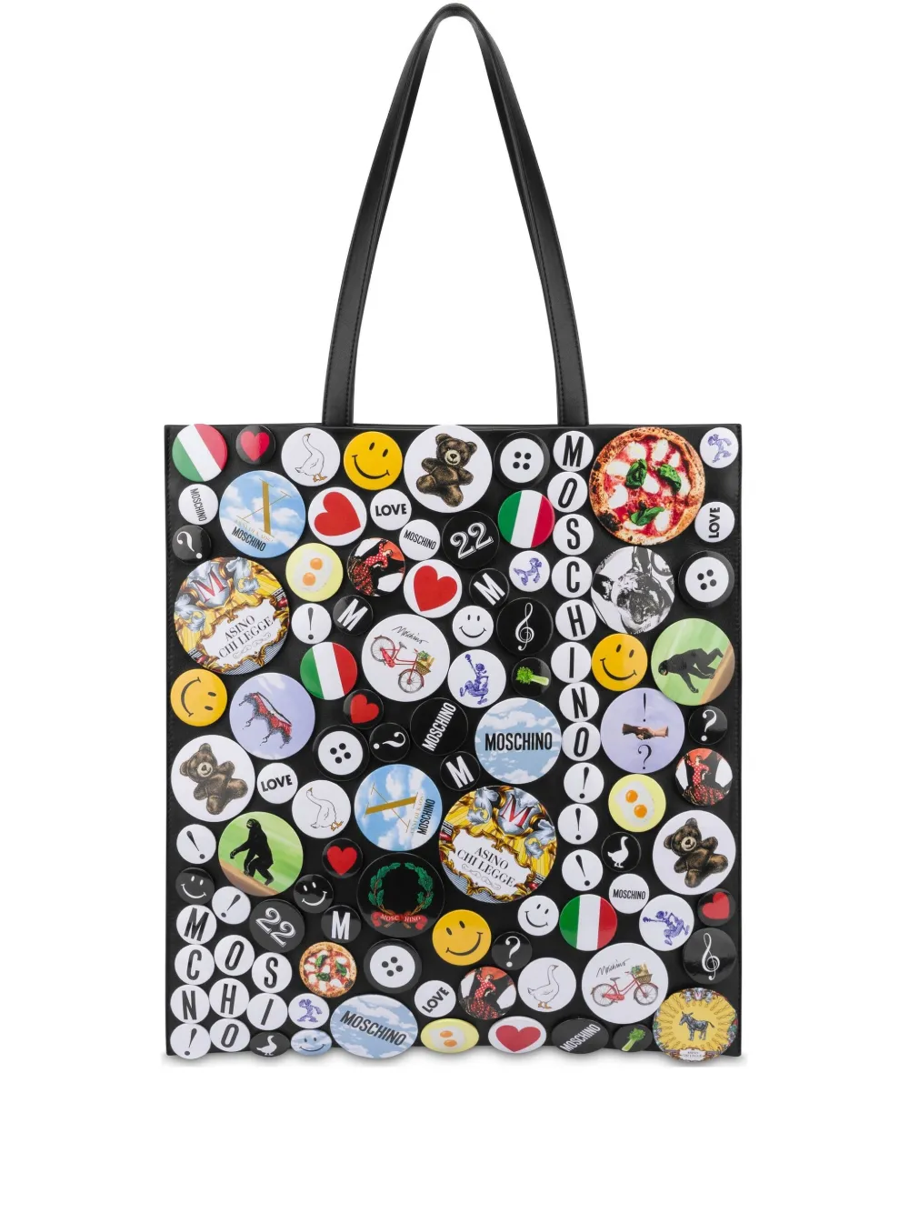 Moschino Shopper met spelddetail Zwart