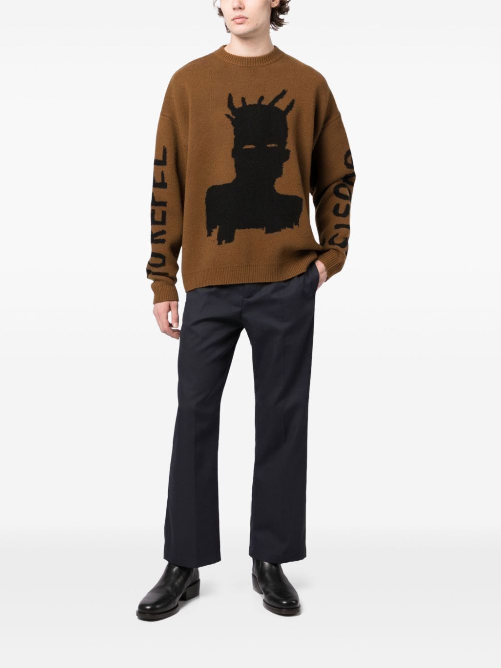 Etudes graphic-print sweater - Bruin