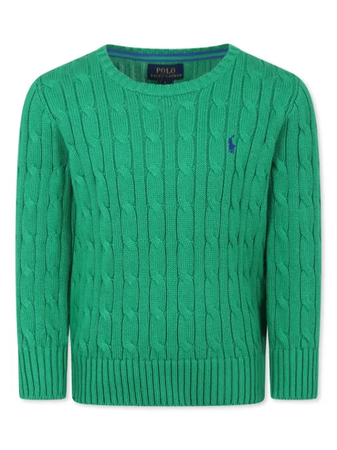 POLO RALPH LAUREN KIDS cable-knit cotton sweater