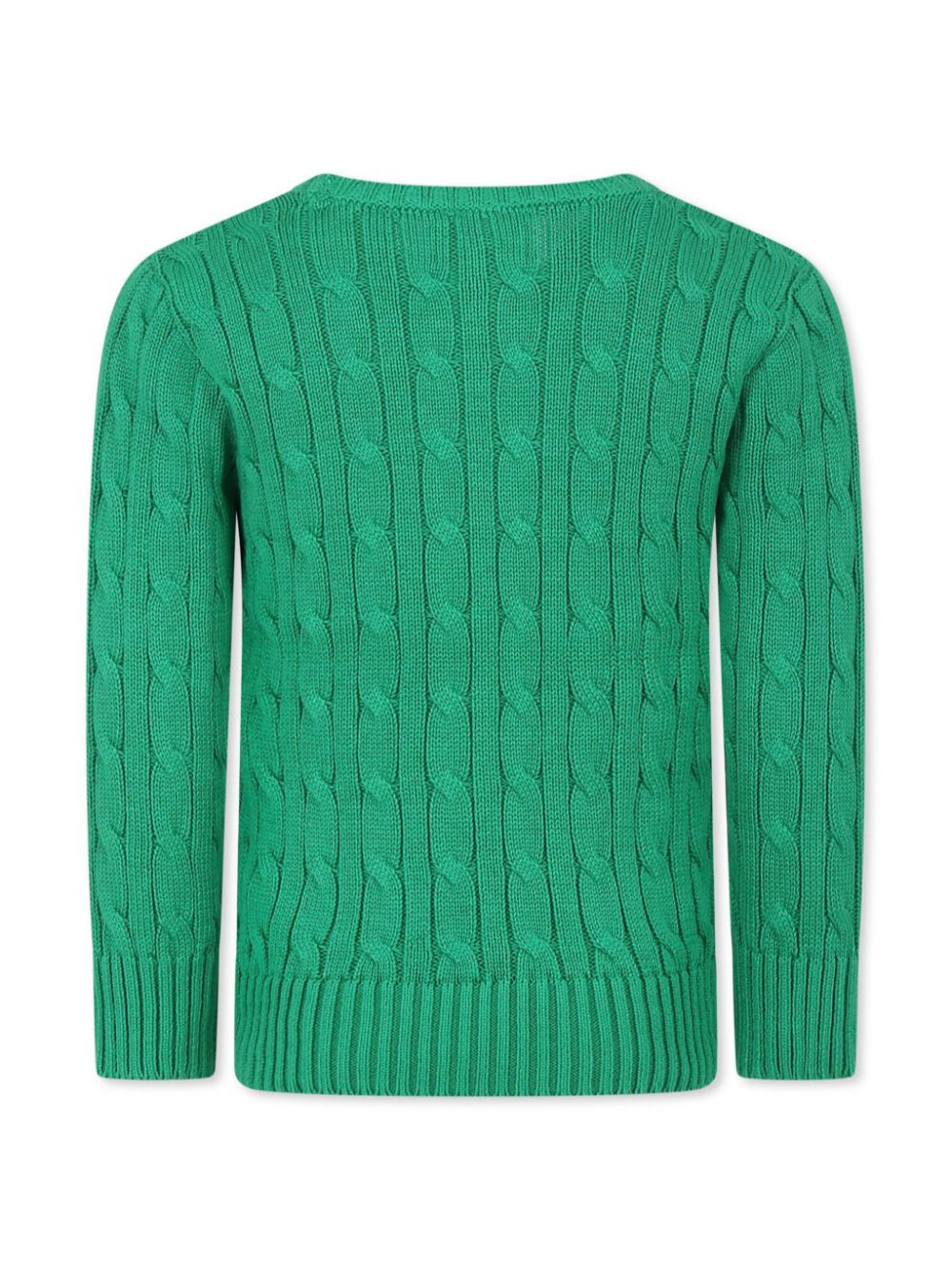 POLO RALPH LAUREN KIDS cable-knit cotton sweater - Groen