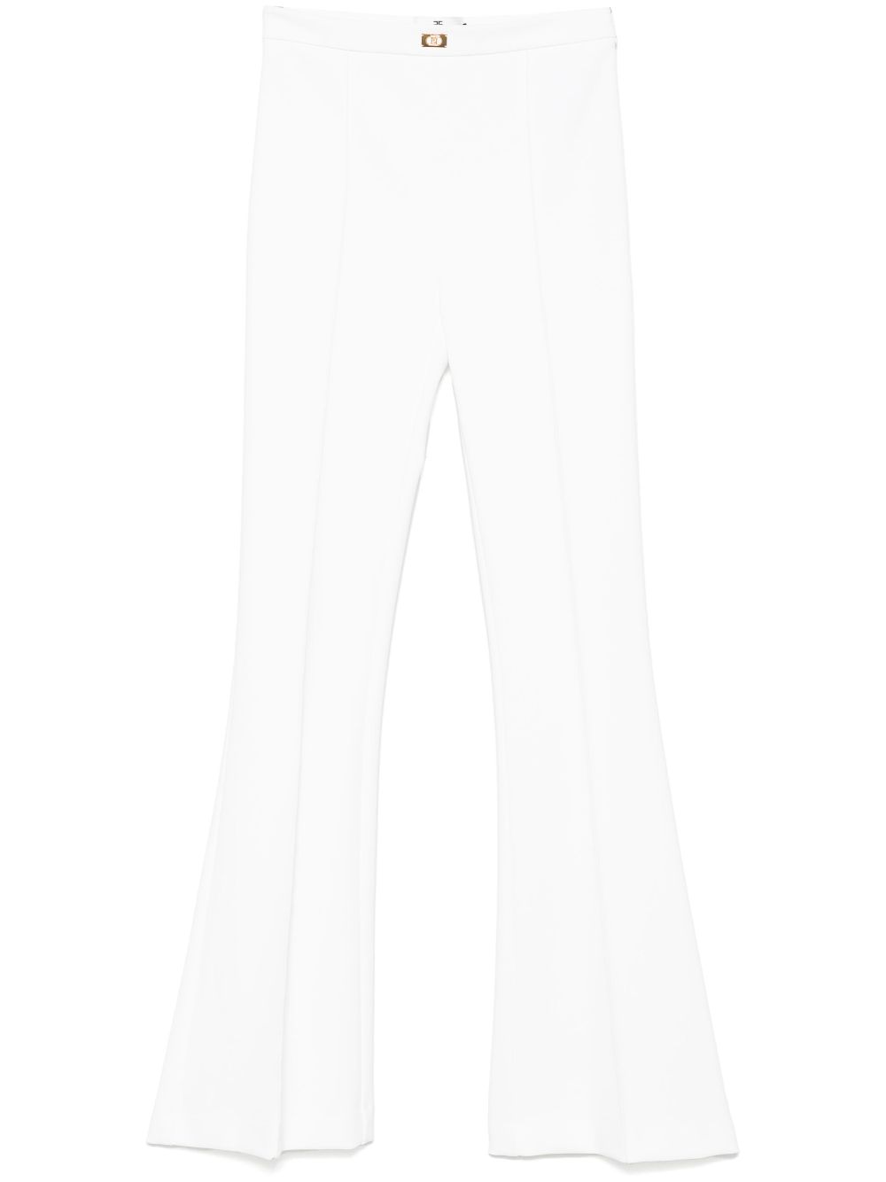 crepe flared trousers