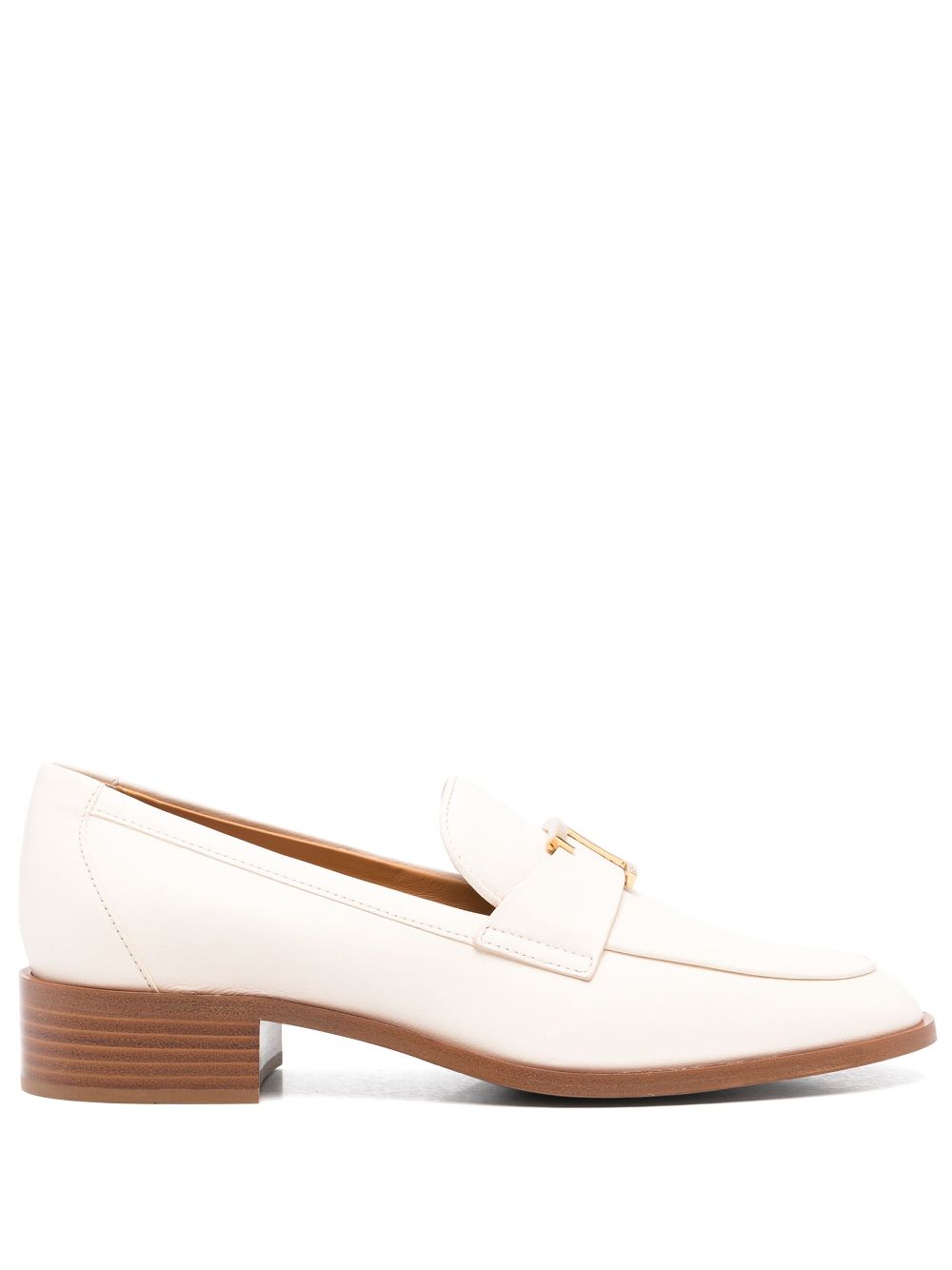 Tod's leather loafers White