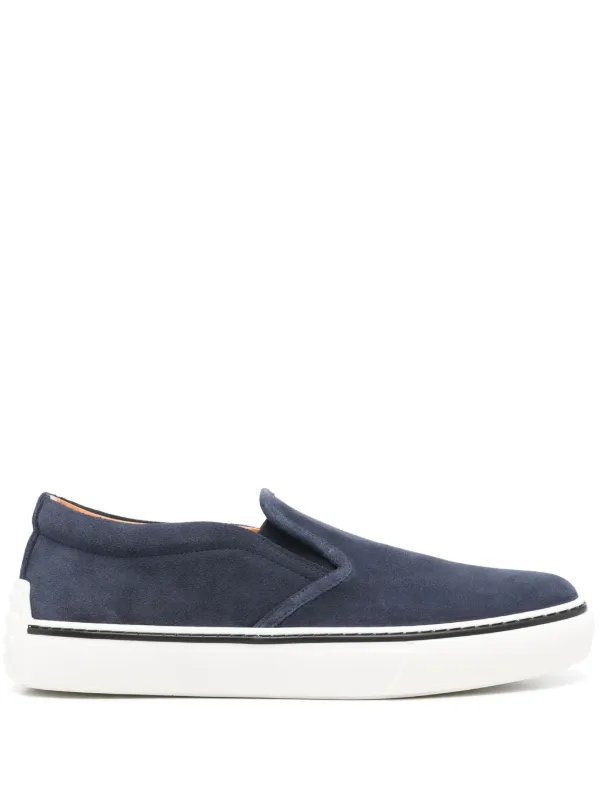 正規店買付【TOD'S】スエード ブルー スリッポン Tod's スエード スリッポン スニーカー | ブルー | FARFETCH JP