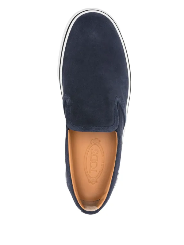 正規店買付【TOD'S】スエード ブルー スリッポン Tod's スエード スリッポン スニーカー | ブルー | FARFETCH JP