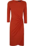 Lauren Ralph Lauren twist-detail midi dress - Orange