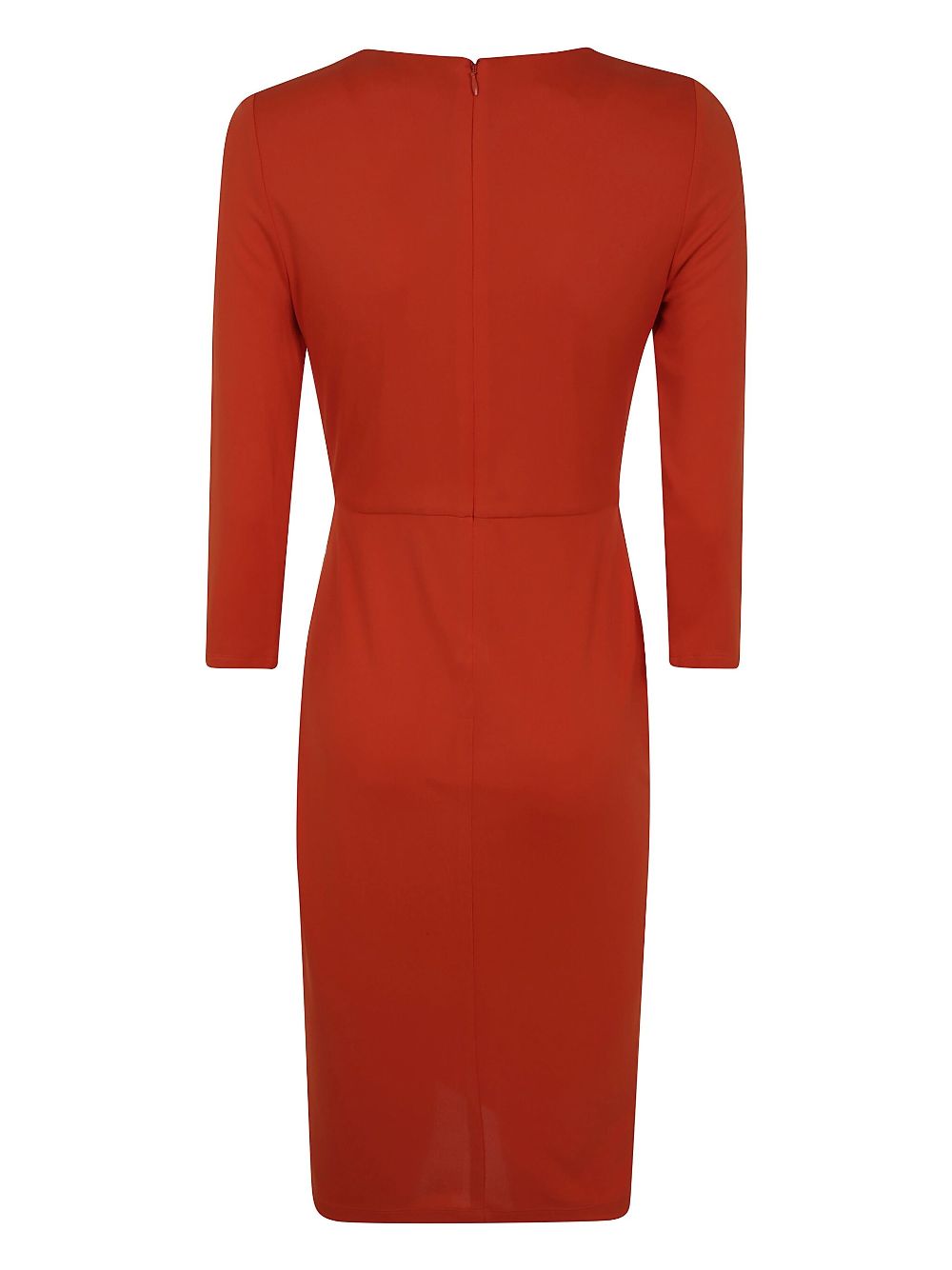 Lauren Ralph Lauren twist-detail midi dress - Oranje