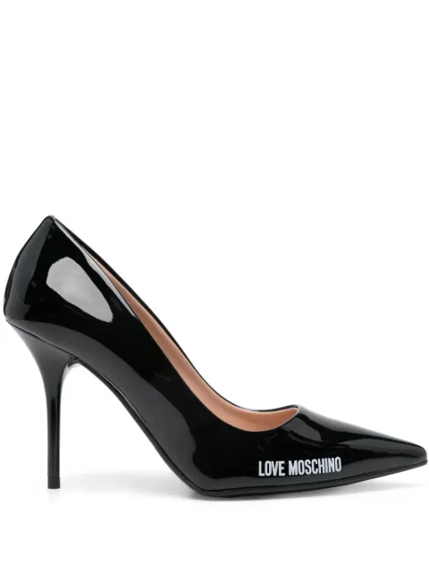 Love Moschino 95mm logo-print pumps
