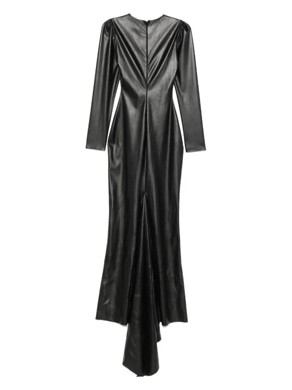 Alchemy x Lia Aram faux-leather Maxi Dress | Black | FARFETCH BN