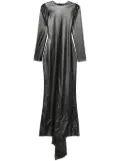 Alchemy x Lia Aram faux-leather maxi dress - Black
