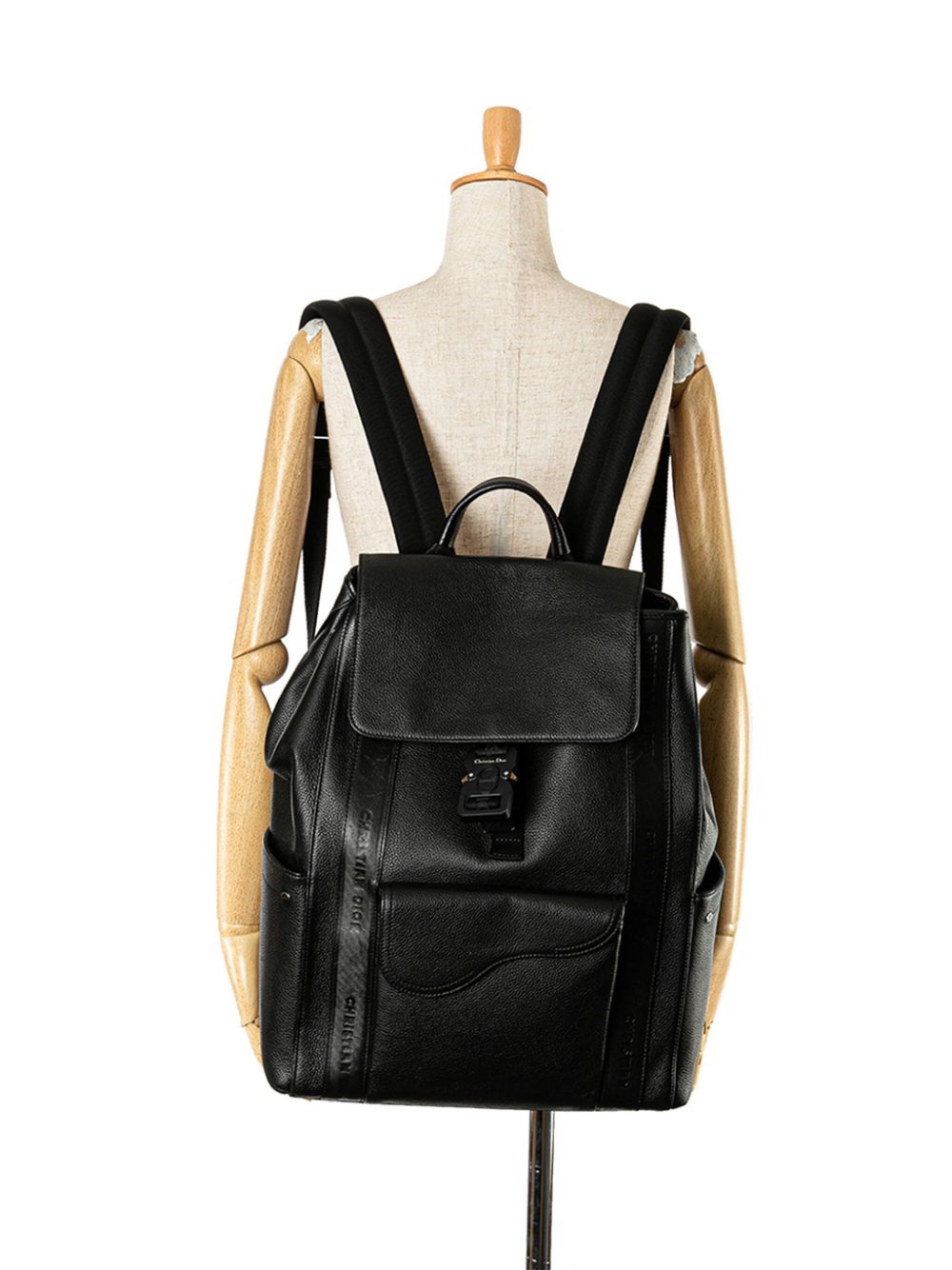 Christian Dior Pre-Owned 2021 Leather Saddle backpack - BLACK