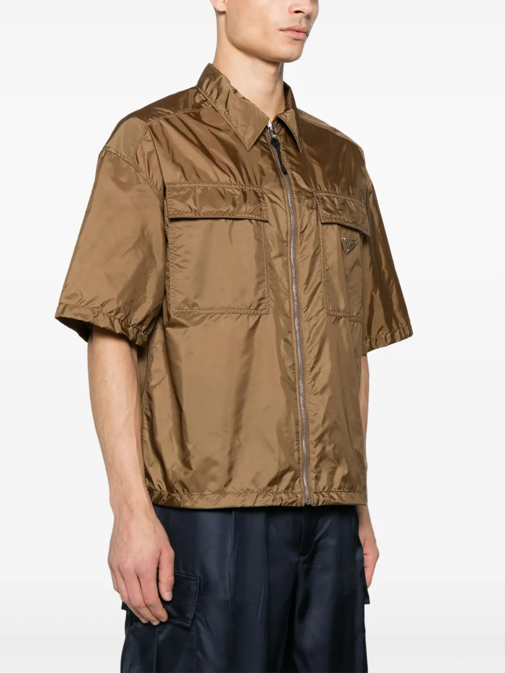 Prada Overhemd met rits Bruin
