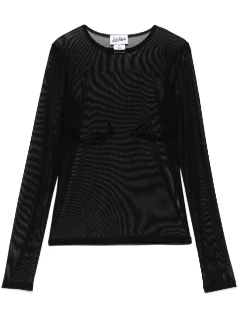 Jean Paul Gaultier playera con logo afelpado