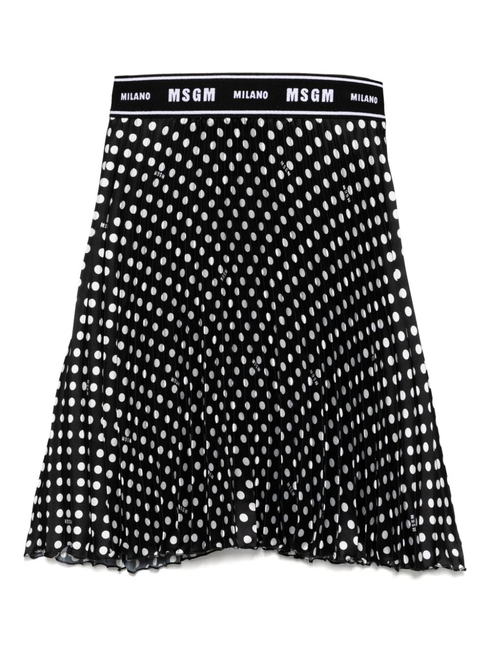 MSGM Kids dot-print skirt - Black