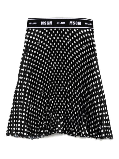 MSGM Kids dot-print skirt